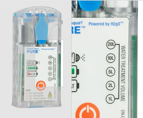 Potable Aqua Pure Portable Electrolytic Water Purifier Device 